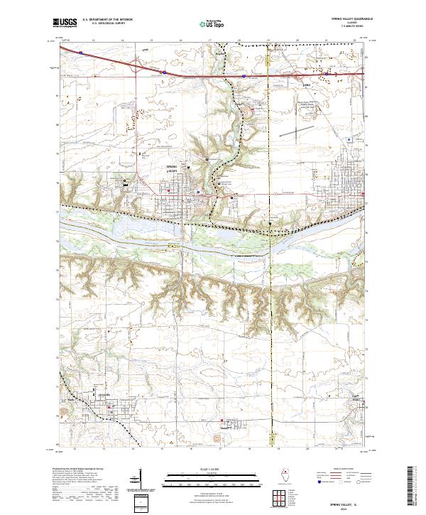 US Topo 7.5-minute map for Spring Valley IL