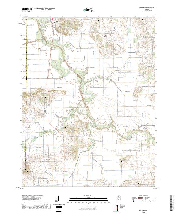 US Topo 7.5-minute map for Springerton IL – American Map Store