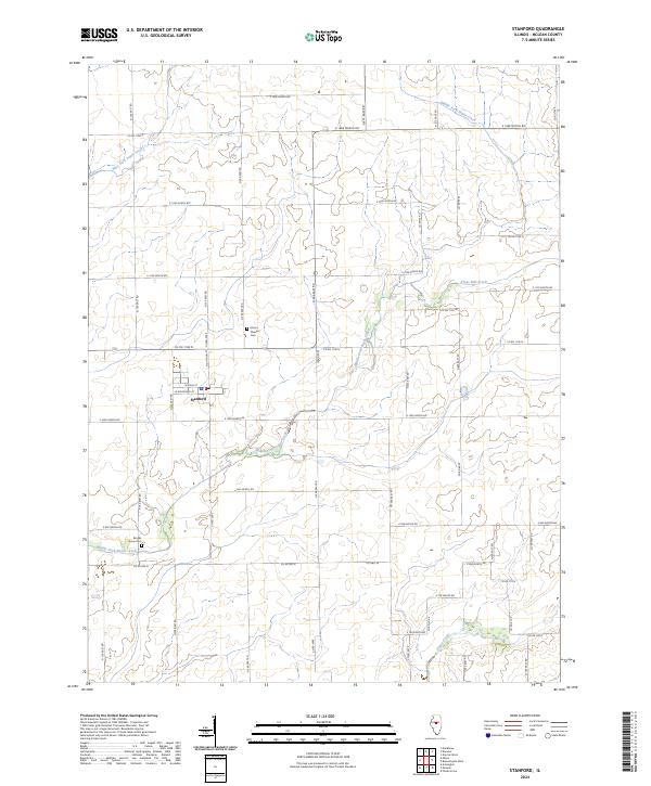 US Topo 7.5-minute map for Stanford IL