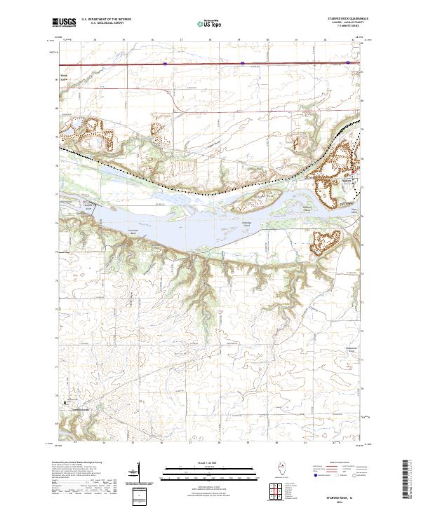 US Topo 7.5-minute map for Starved Rock IL