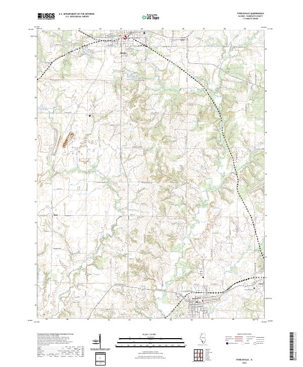 US Topo 7.5-minute map for Steeleville IL