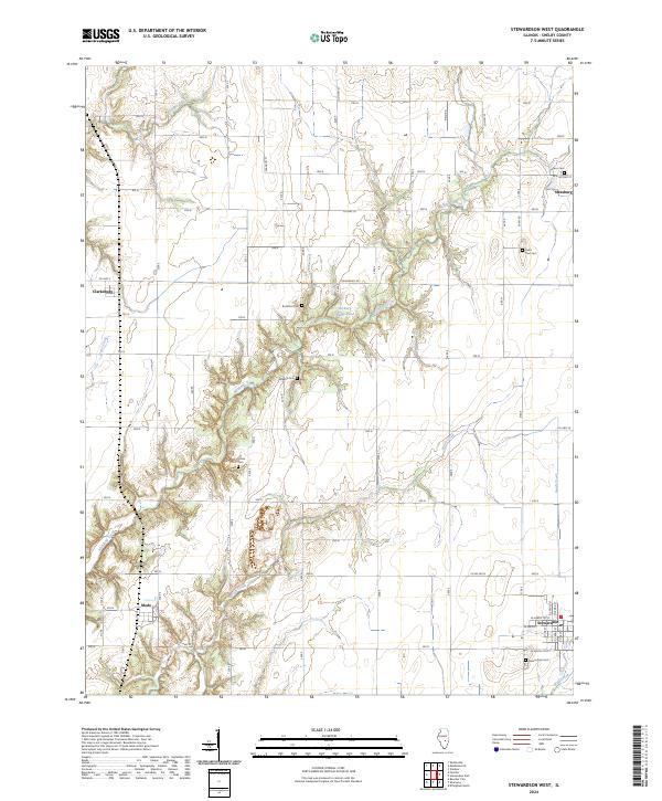 US Topo 7.5-minute map for Stewardson West IL