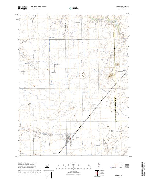 US Topo 7.5-minute map for Stonington IL