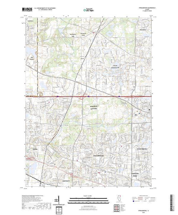 US Topo 7.5-minute map for Streamwood IL