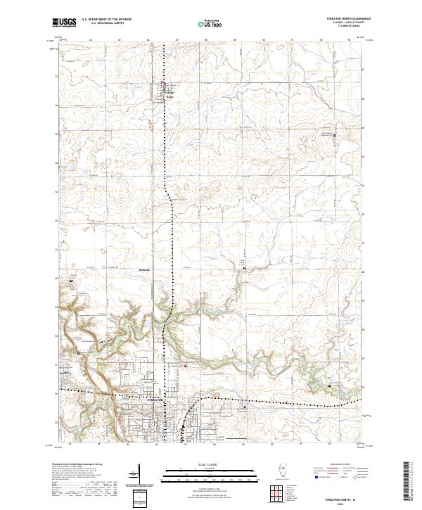 US Topo 7.5-minute map for Streator North IL
