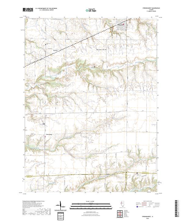 US Topo 7.5-minute map for Stronghurst IL