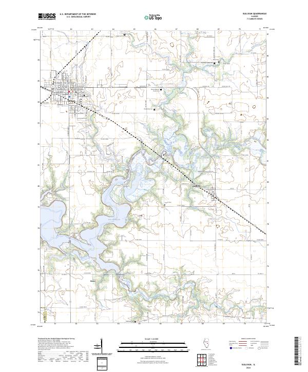 US Topo 7.5-minute map for Sullivan IL