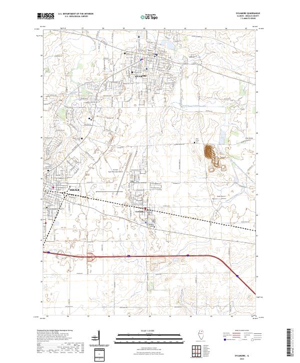 US Topo 7.5-minute map for Sycamore IL