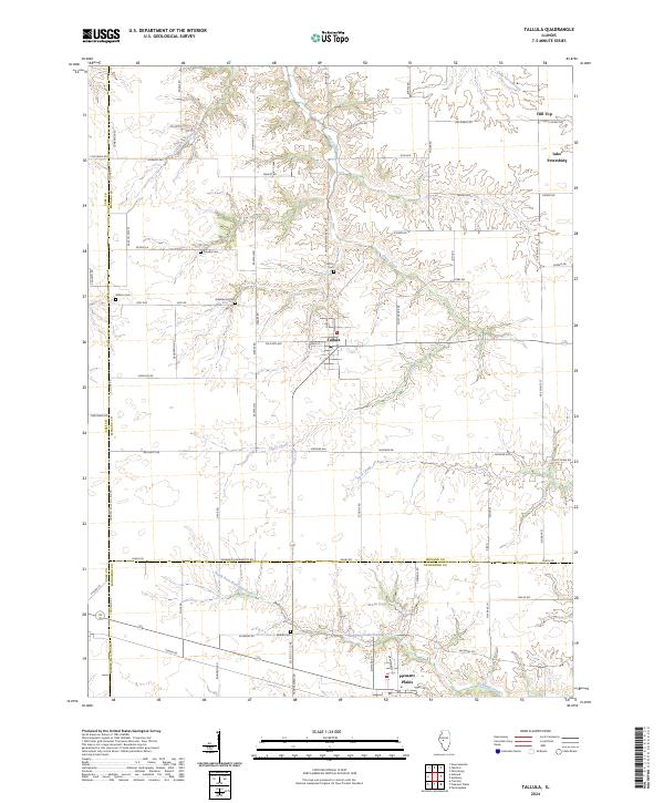 US Topo 7.5-minute map for Tallula IL