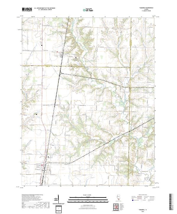 US Topo 7.5-minute map for Tamaroa IL