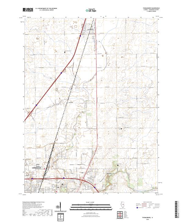 US Topo 7.5-minute map for Thomasboro IL