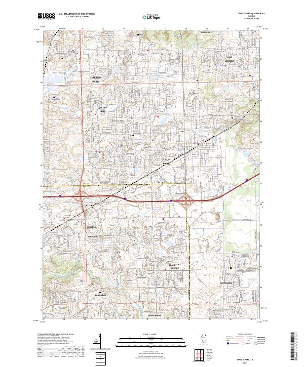 US Topo 7.5-minute map for Tinley Park IL
