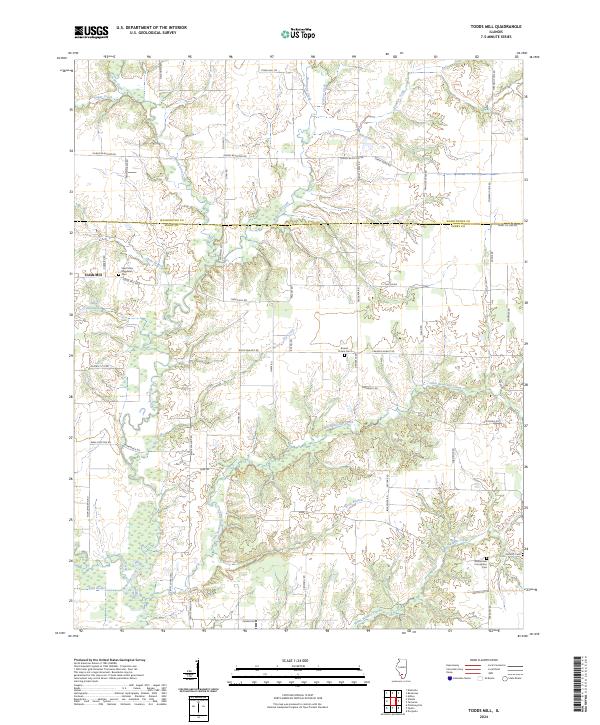 US Topo 7.5-minute map for Todds Mill IL