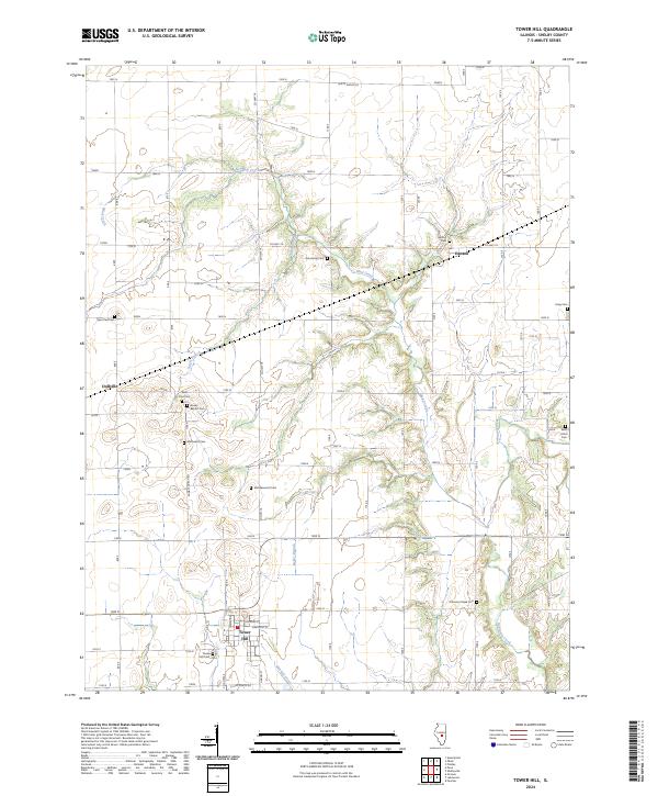 US Topo 7.5-minute map for Tower Hill IL