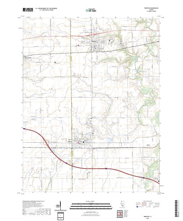 US Topo 7.5-minute map for Trenton IL