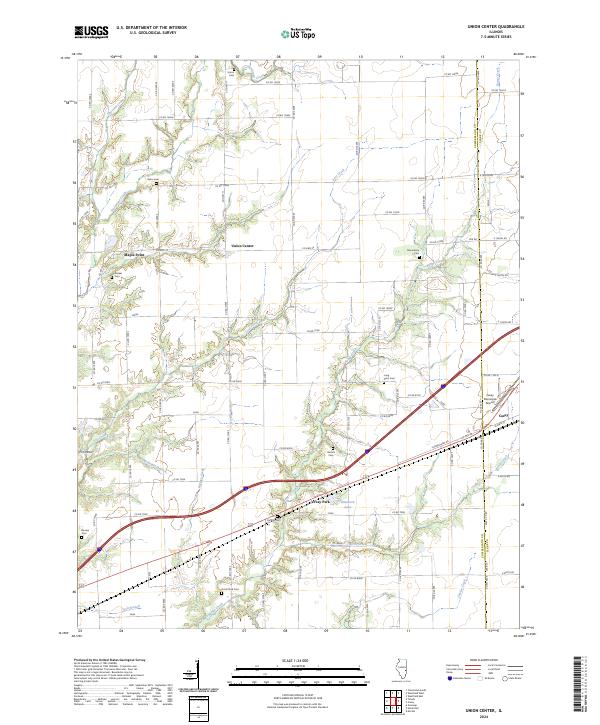 US Topo 7.5-minute map for Union Center IL