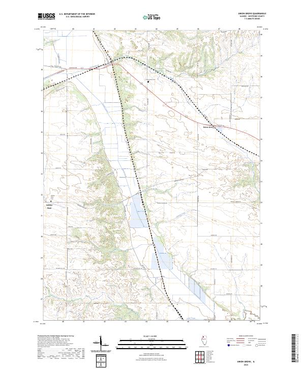 US Topo 7.5-minute map for Union Grove IL
