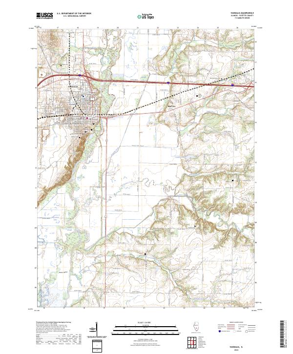 US Topo 7.5-minute map for Vandalia IL