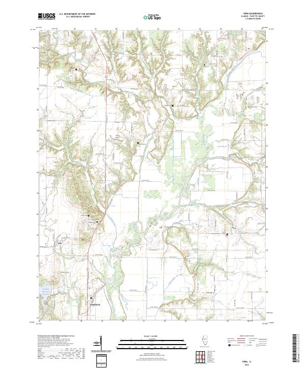 US Topo 7.5-minute map for Vera IL