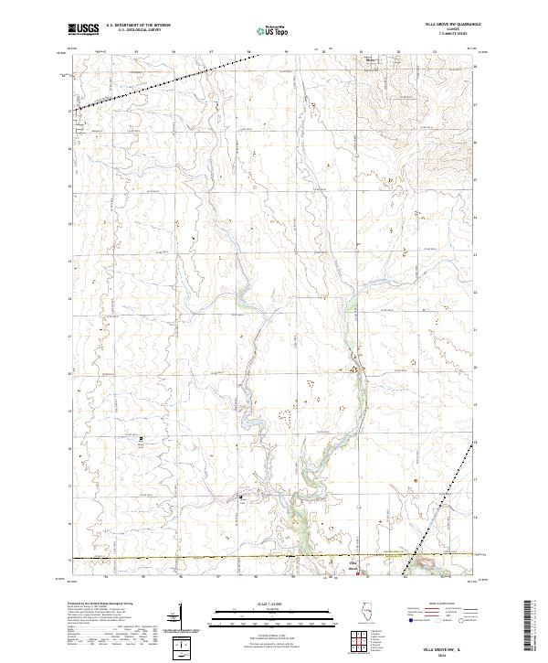 US Topo 7.5-minute map for Villa Grove NW IL