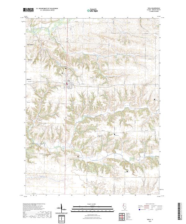 US Topo 7.5-minute map for Viola IL – American Map Store