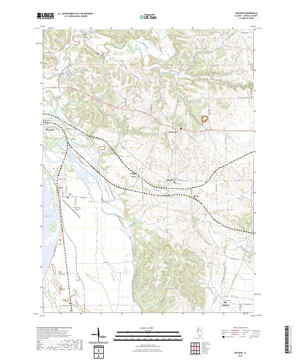 US Topo 7.5-minute map for Wacker IL