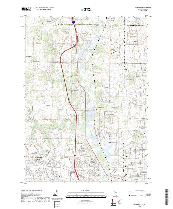 US Topo 7.5-minute map for Wadsworth ILWI