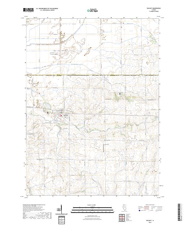 US Topo 7.5-minute map for Walnut IL