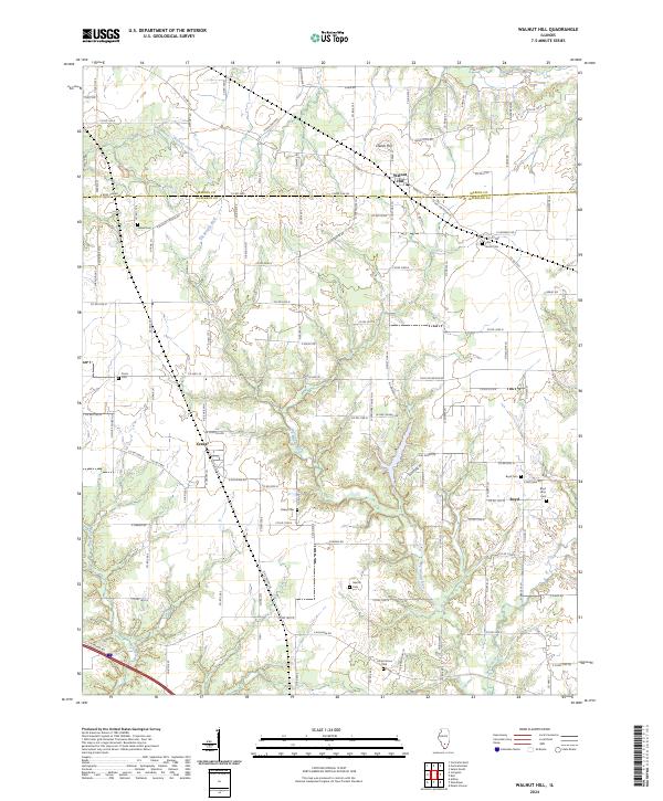 US Topo 7.5-minute map for Walnut Hill IL