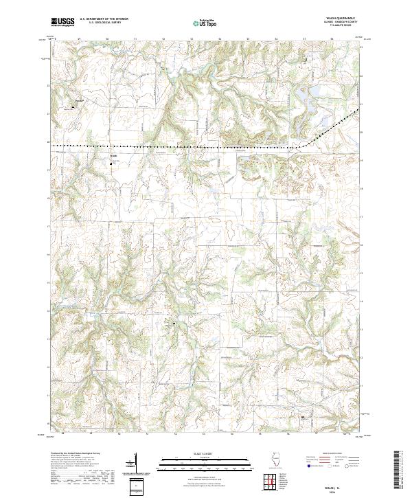 US Topo 7.5-minute map for Walsh IL