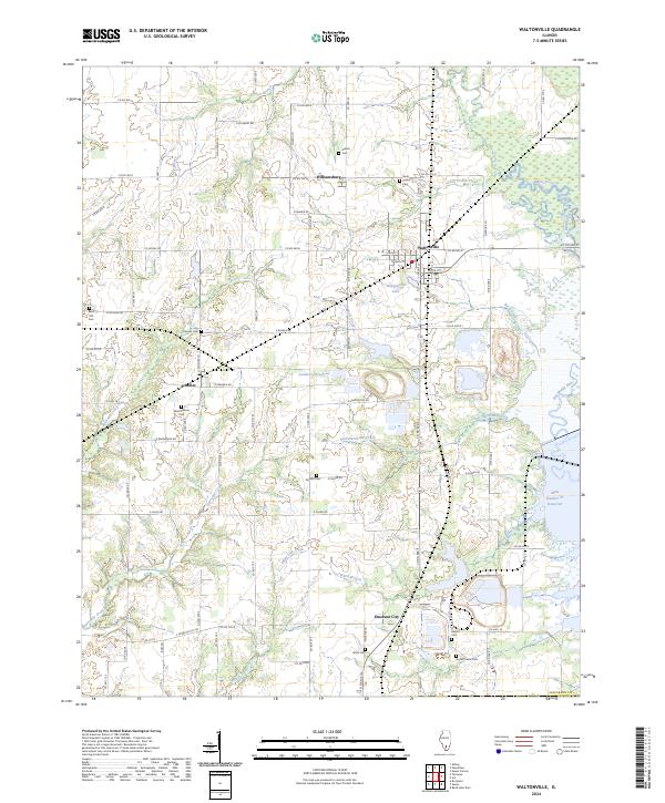 US Topo 7.5-minute map for Waltonville IL
