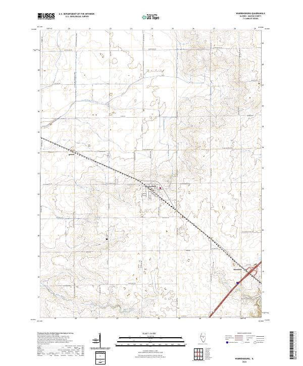 US Topo 7.5-minute map for Warrensburg IL
