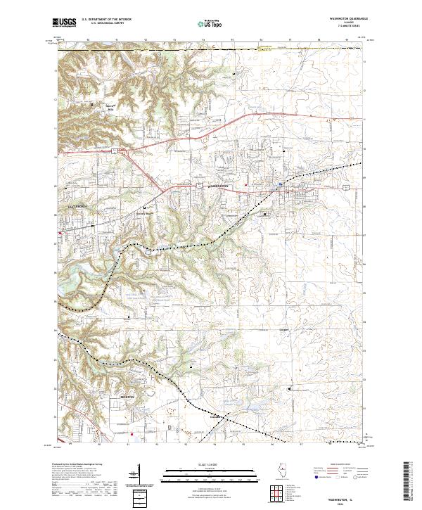 US Topo 7.5-minute map for Washington IL
