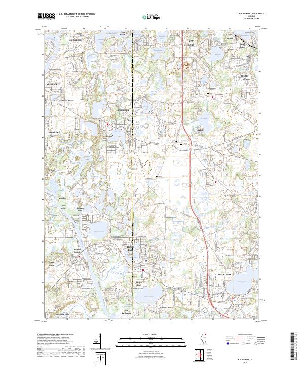 US Topo 7.5-minute map for Wauconda IL
