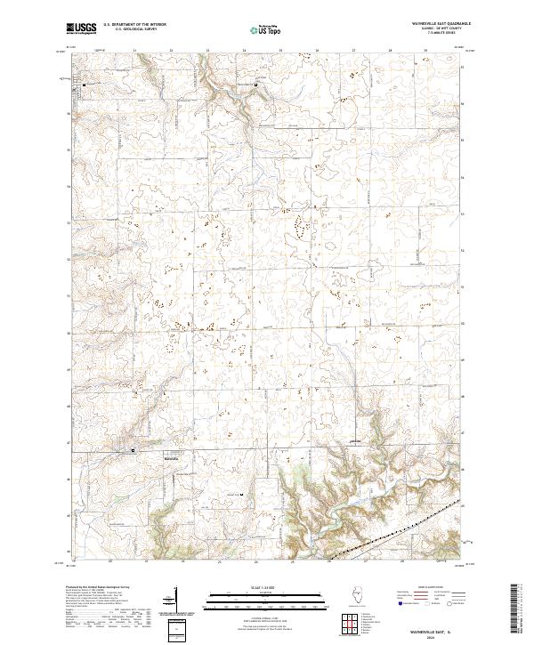 US Topo 7.5-minute map for Waynesville East IL
