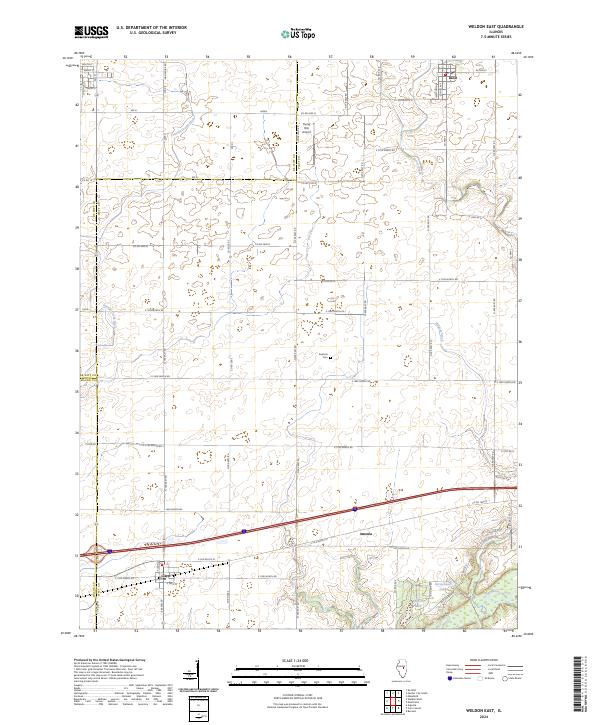US Topo 7.5-minute map for Weldon East IL