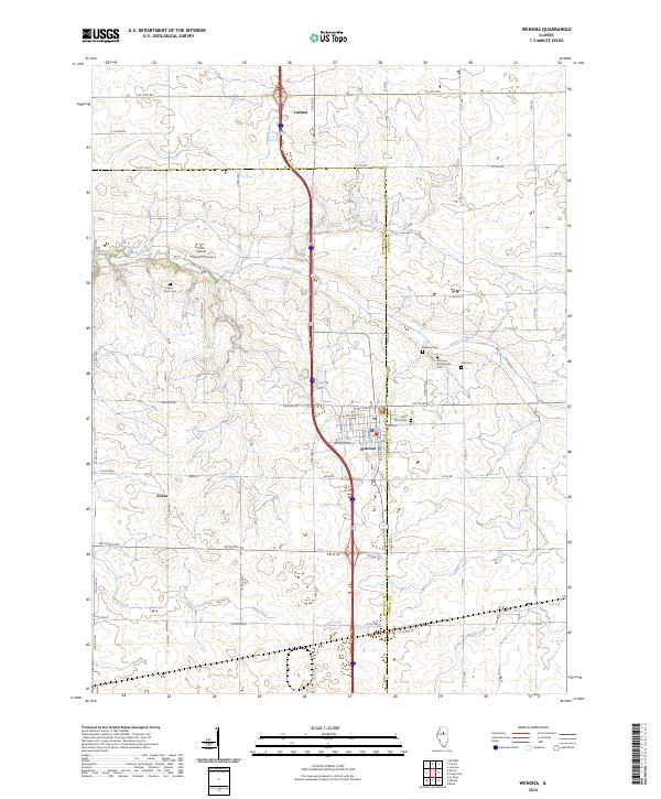 US Topo 7.5-minute map for Wenona IL