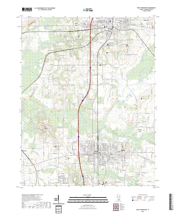 US Topo 7.5-minute map for West Frankfort IL