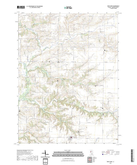 US Topo 7.5-minute map for West Point IL – American Map Store