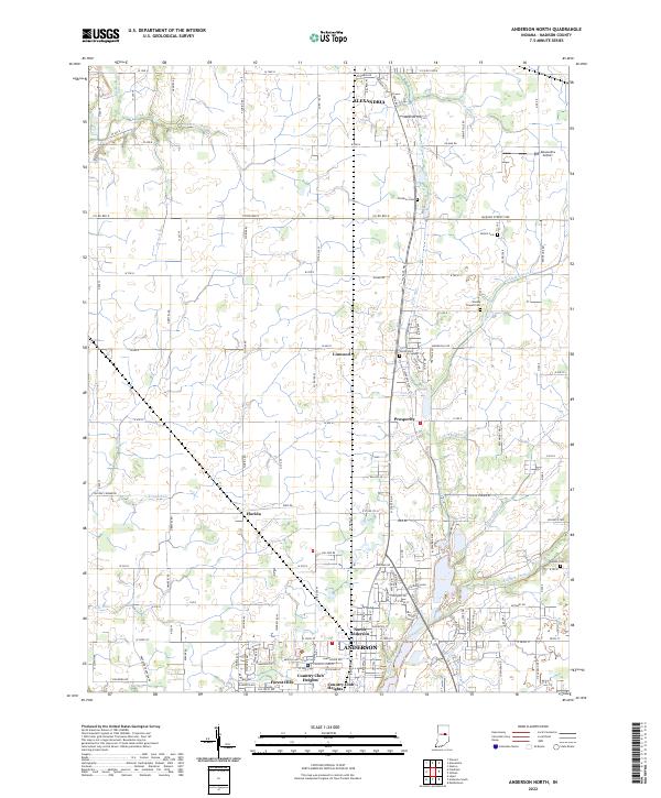 US Topo 7.5-minute map for Anderson North IN