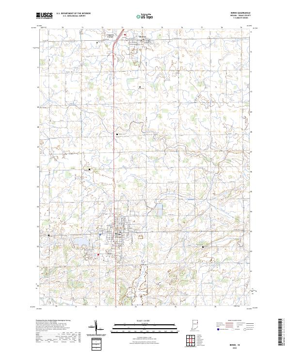 US Topo 7.5-minute map for Berne IN