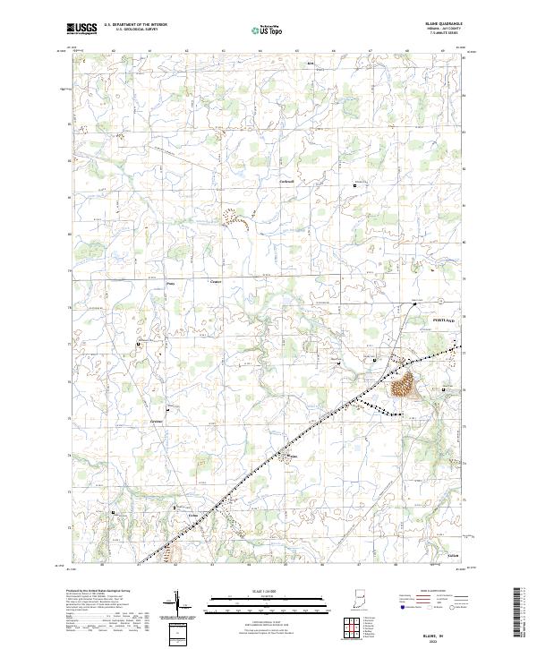 US Topo 7.5-minute map for Blaine IN