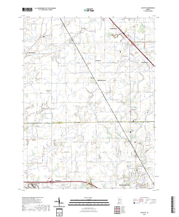 US Topo 7.5-minute map for Fayette IN