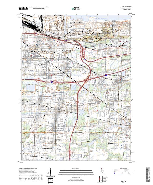 Gary Mn Map US Topo 7.5-minute map for Gary IN – American Map Store