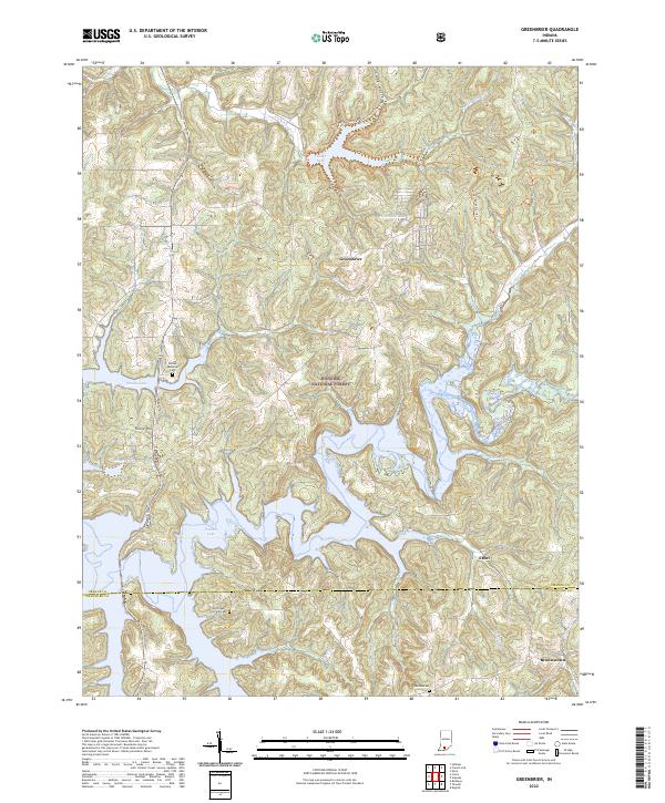 US Topo 7.5-minute map for Greenbrier IN
