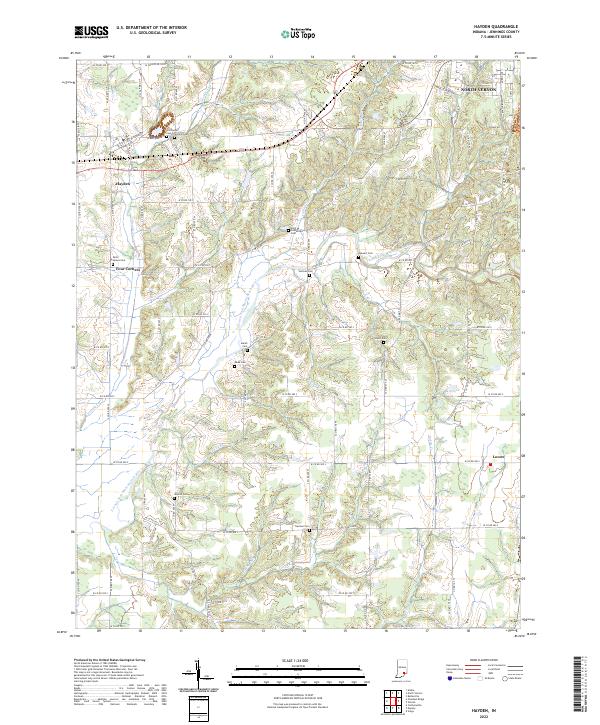 US Topo 7.5-minute map for Hayden IN