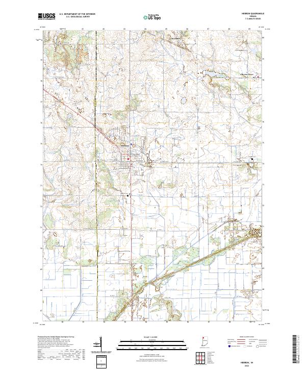 US Topo 7.5-minute map for Hebron IN
