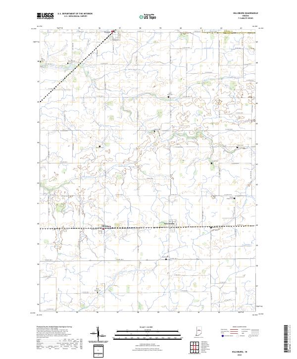 US Topo 7.5-minute map for Hillisburg IN