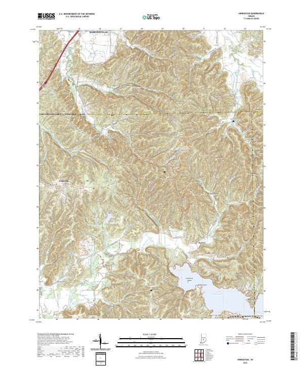 US Topo 7.5-minute map for Hindustan IN