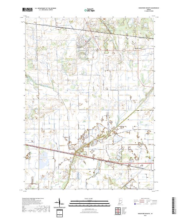 US Topo 7.5-minute map for Kingsford Heights IN